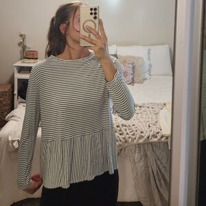 Striped Babydoll Top